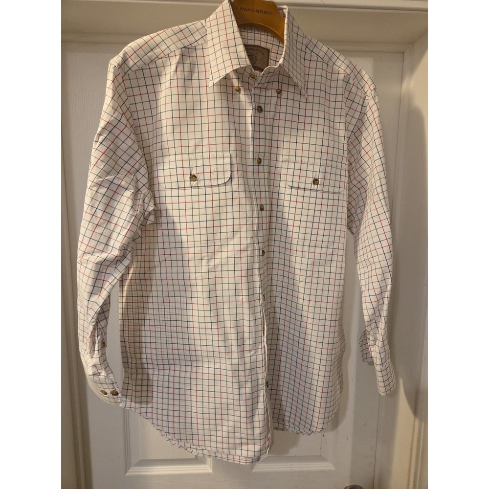 Clearwater Outfitters  Shirt Men's Size Med Multicolor Button Front Long Sleeves